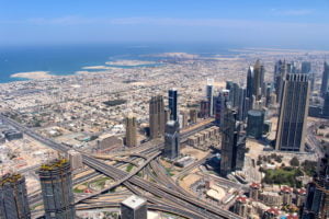 View of Dubai from the top pf the Burj Kahlifa