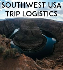 Southwest USA Trip Logistics
