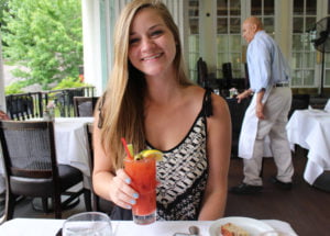 Melissa with her bloody Mary