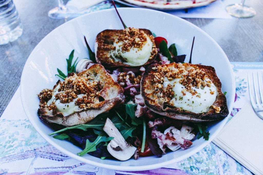 Goat cheese salad in Eze France